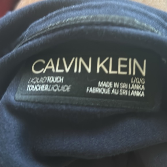 Calvin Klein navy blue button down cotton - Picture 2 of 2